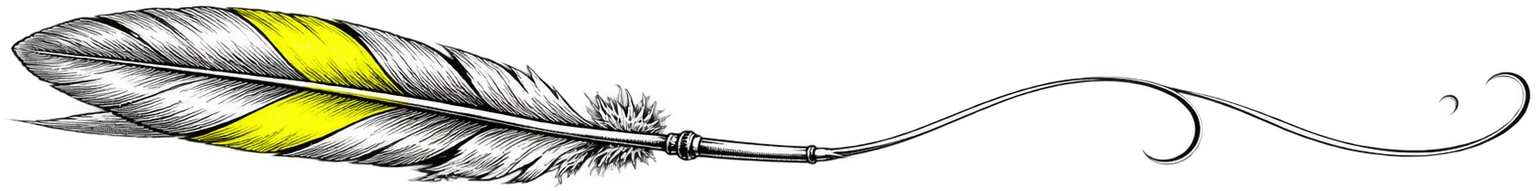 Plume gravée et trait d’encre
