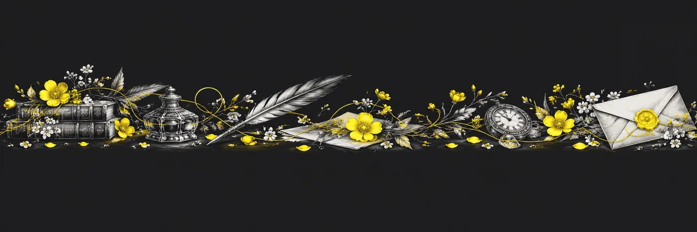 Enveloppe et sceau jaune